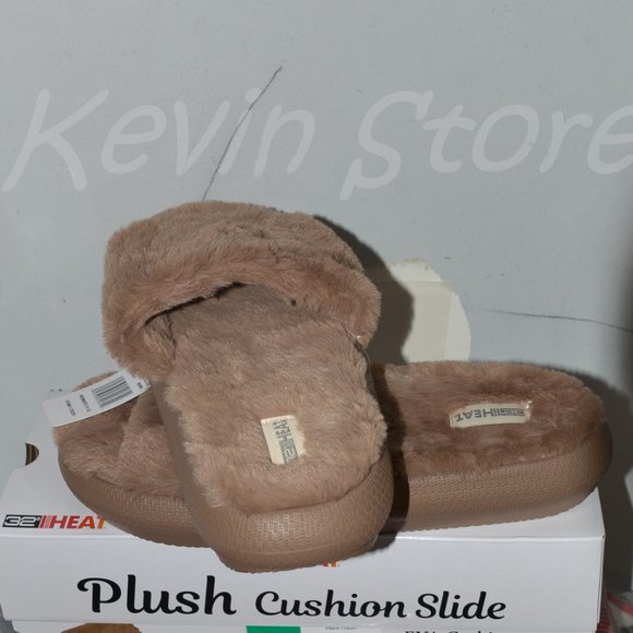 Brown 32 Degrees Plush Lined Unisex Sizing Slide - Picture 5 of 8